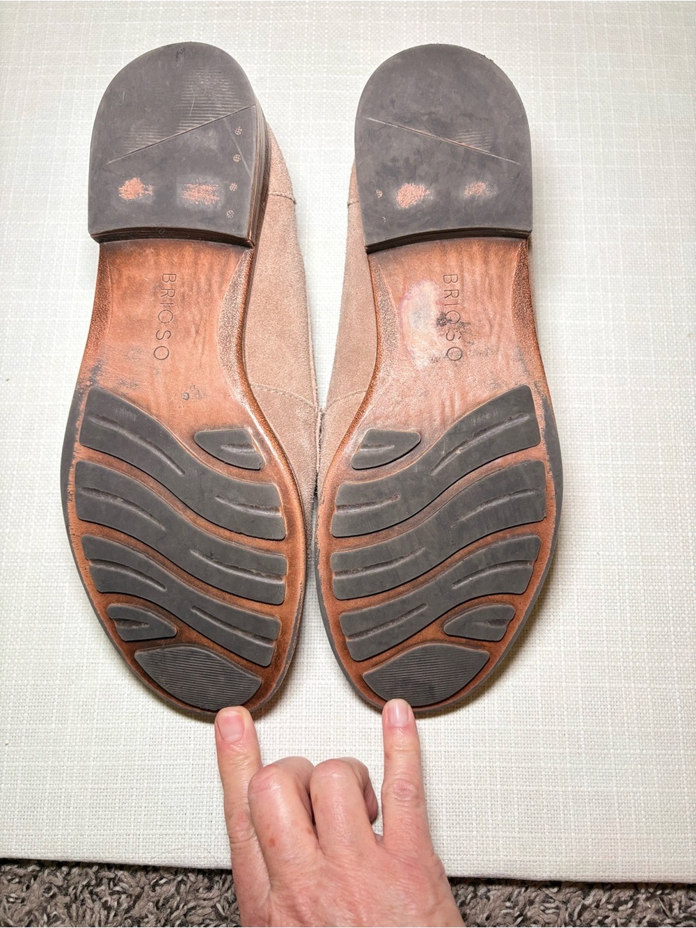 Brioso Taupe Suede Loafers | Women's Comfort Slip-On Moccasins | Boho Western - Picture 10 of 10